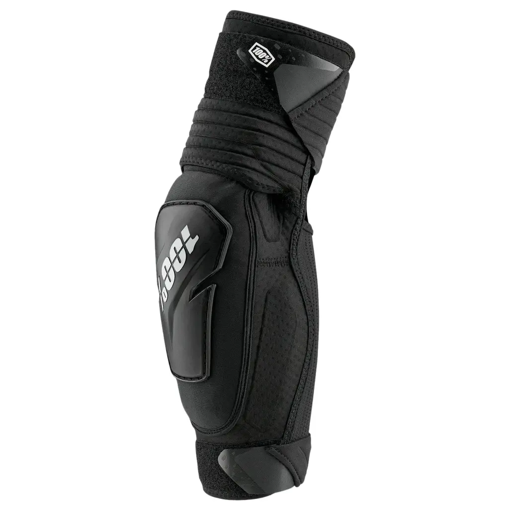 100% Fortis Mountain Biking Elbow Pad - MTB & BMX Protection - Hard Plastic and Smartshock Impact Absorbing Foam Padding Black Large-X-Large