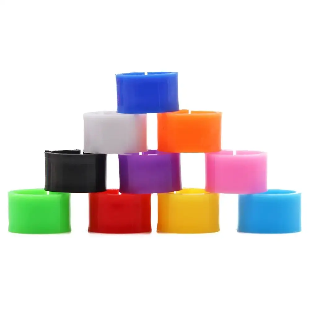 100 Pack Blank Bird Pigeon Leg Bands 8mm Leg Rings Quail Clips (Mixed Colors)