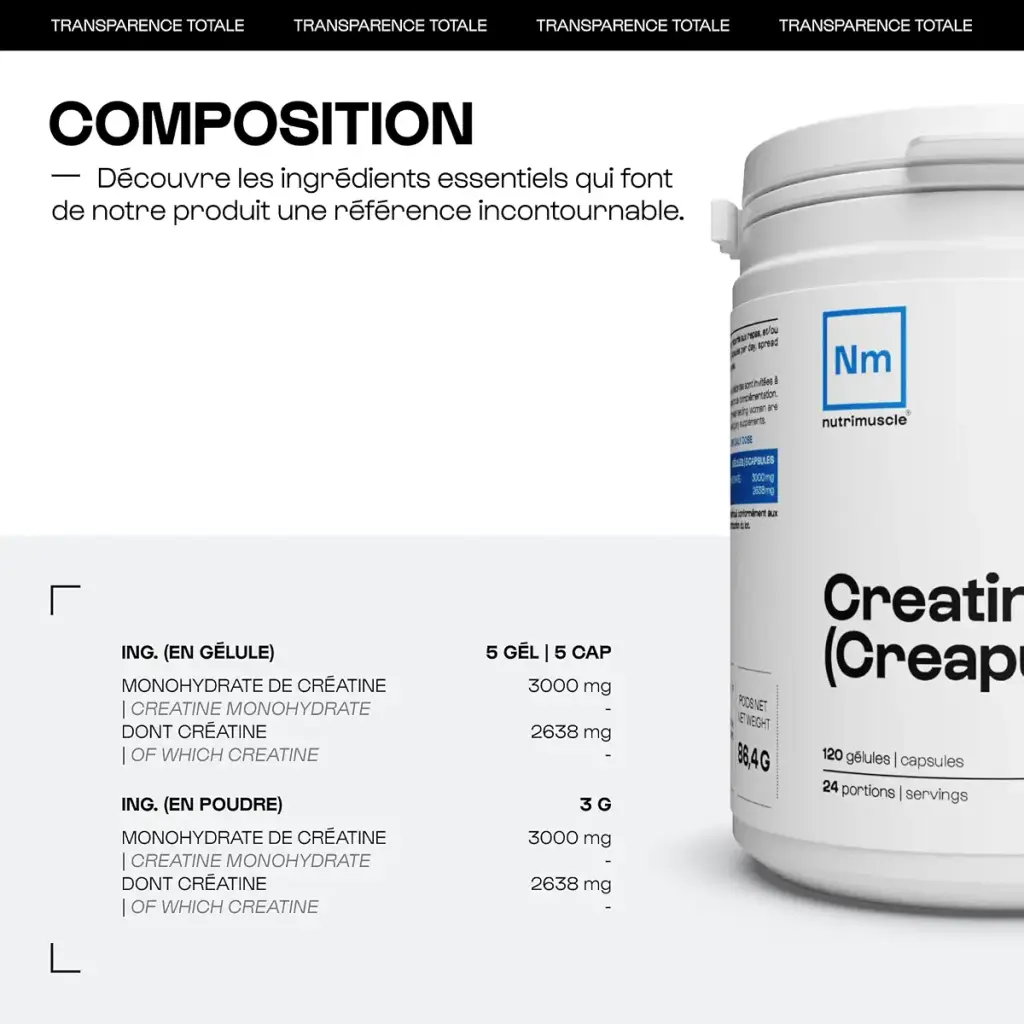 100% Pure Creatine Creatine Monohydrate Creapure Muscle & Strength Gaining Men's — Sports Nutrition