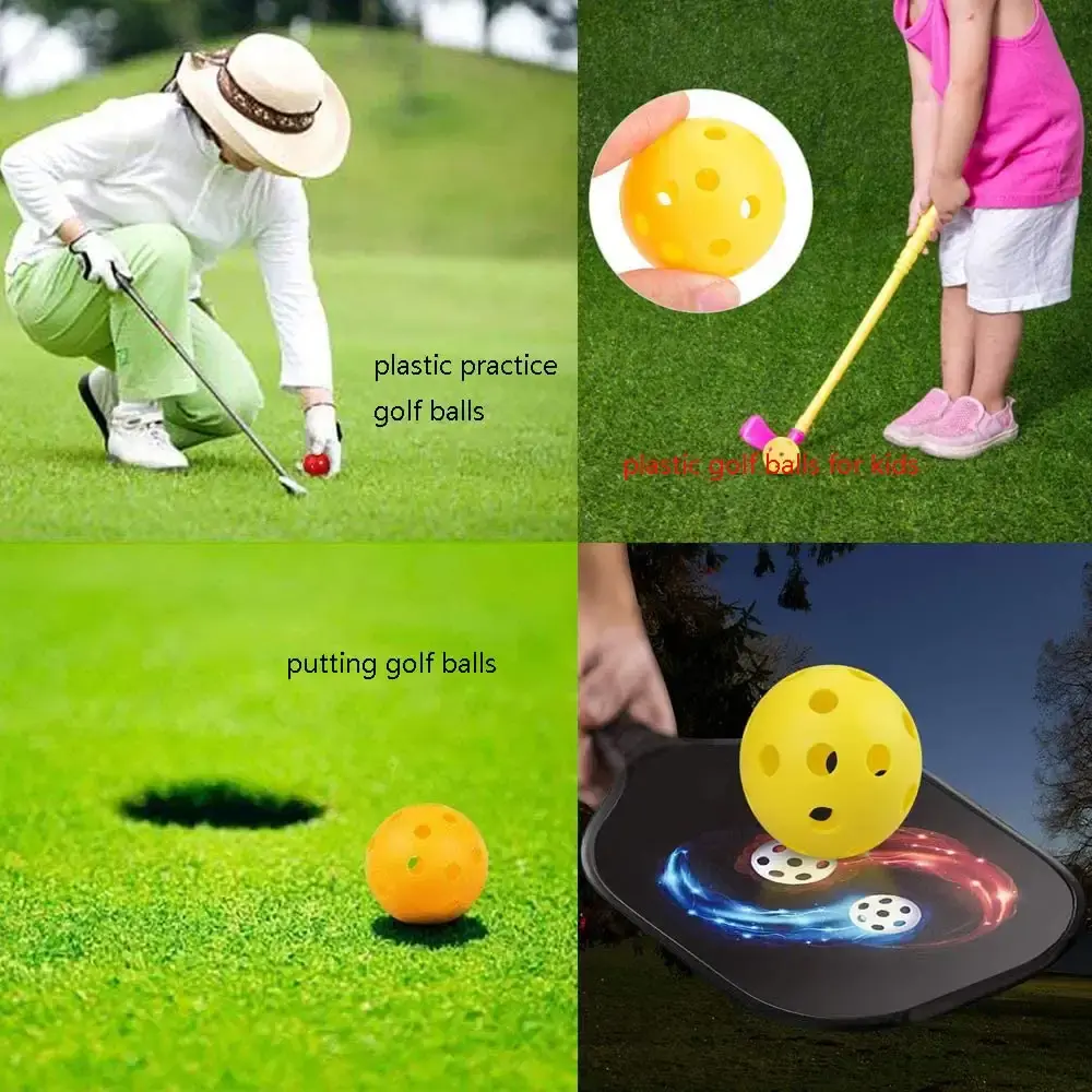 12 Pack Practice Golf Balls Plastic or Colored Golf Balls 6Pack Mini Golf Balls,Hollow — Golf