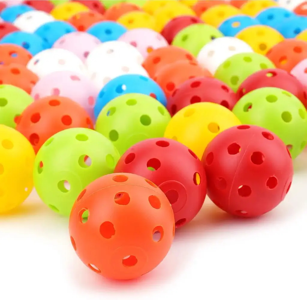 12 Pack Practice Golf Balls Plastic or Colored Golf Balls 6Pack Mini Golf Balls,Hollow — Orange