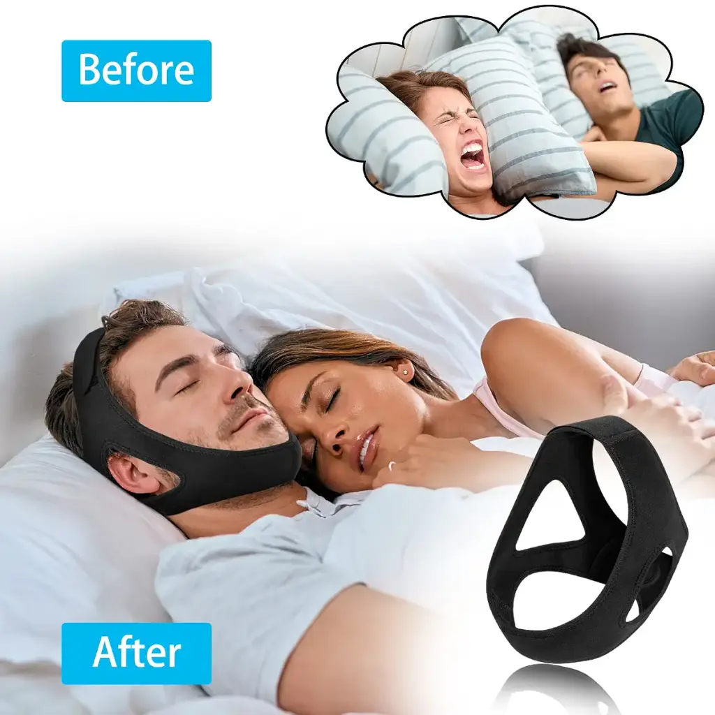 2 Pack Anti Snore Chin Strap Suoundey Professional Adjustable Strap Snoring Reduce — Sleep Wellness