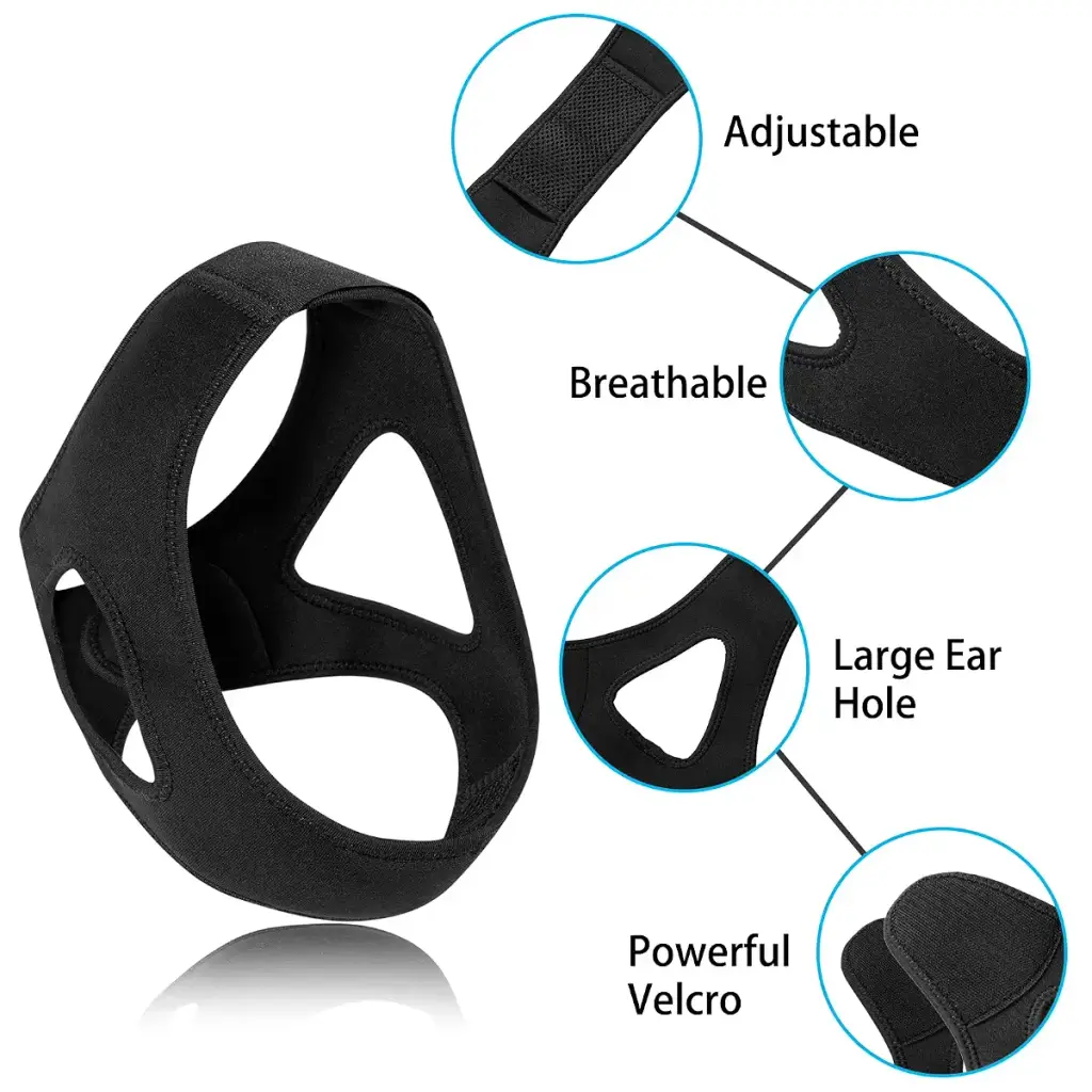 2 Pack Anti Snore Chin Strap Suoundey Professional Adjustable Strap Snoring Reduce — pack of 2