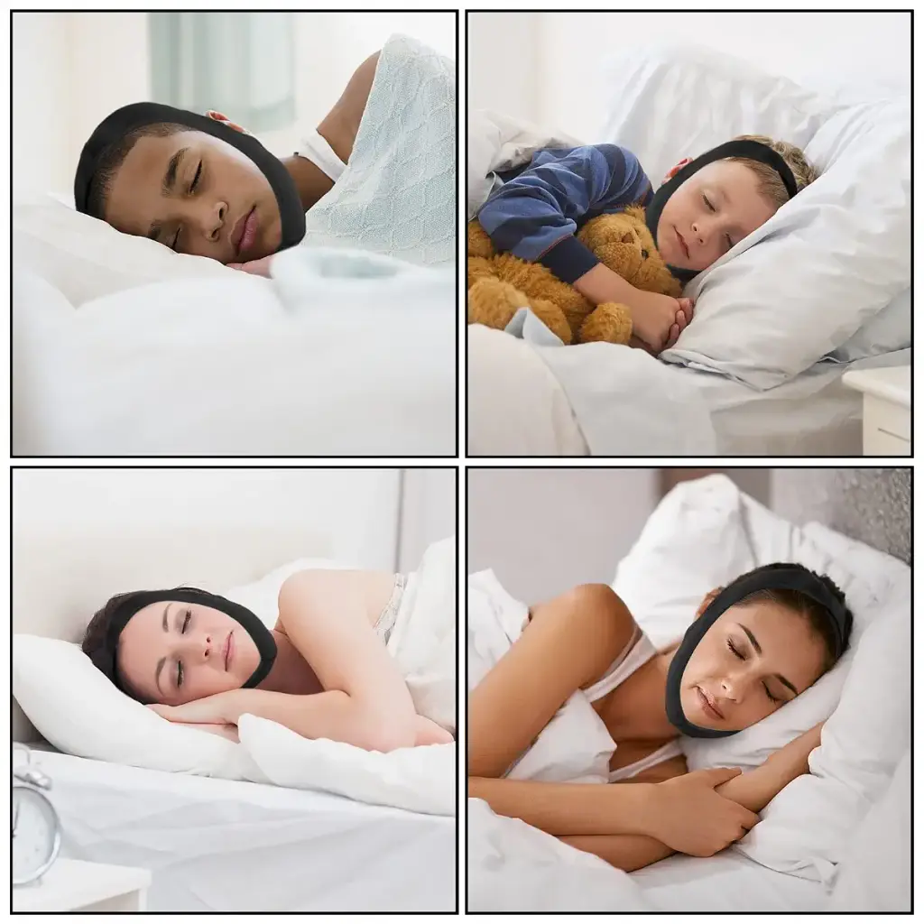 2 Pack Anti Snore Chin Strap Suoundey Professional Adjustable Strap Snoring Reduce — pack of 2