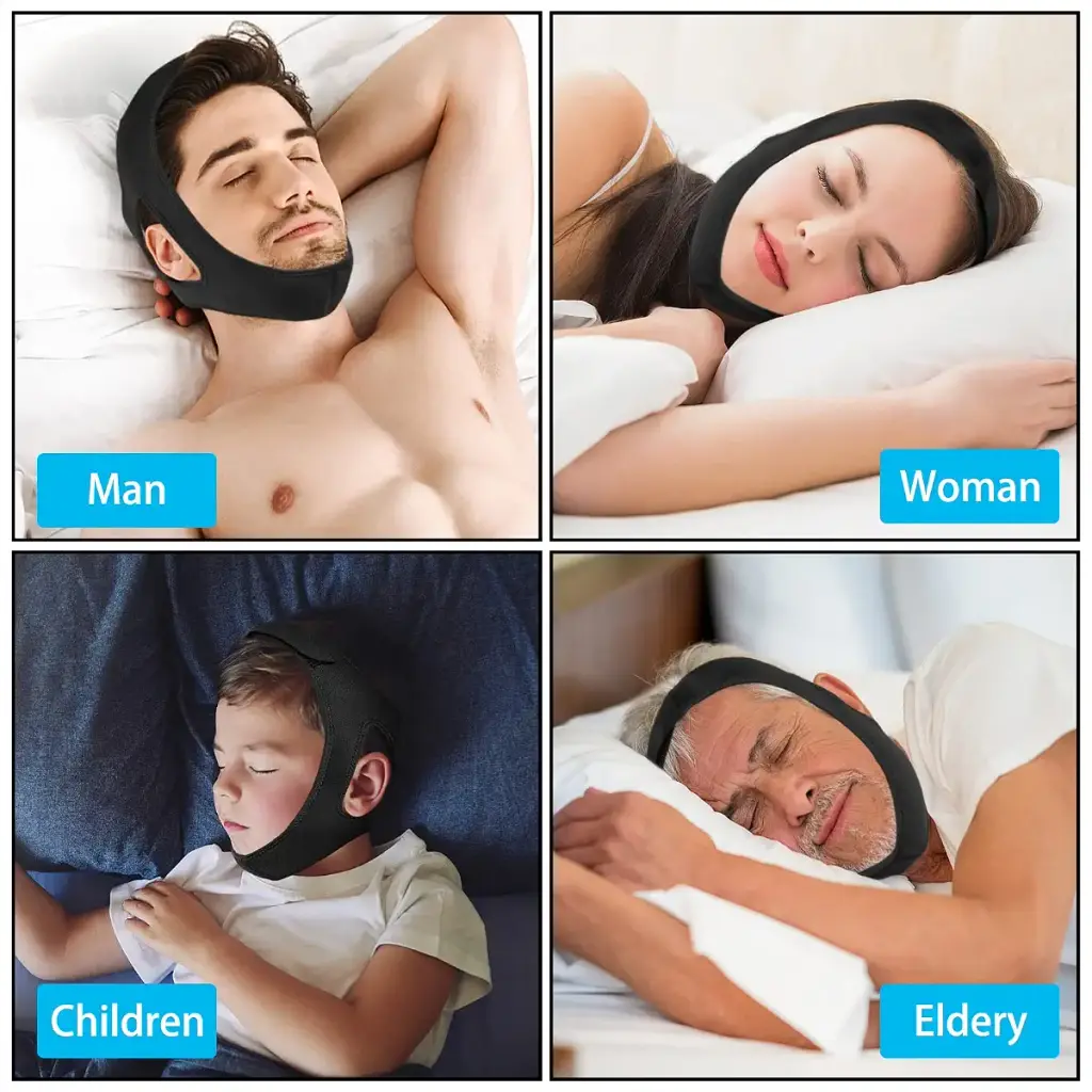 2 Pack Anti Snore Chin Strap Suoundey Professional Adjustable Strap Snoring Reduce — Sleep Wellness