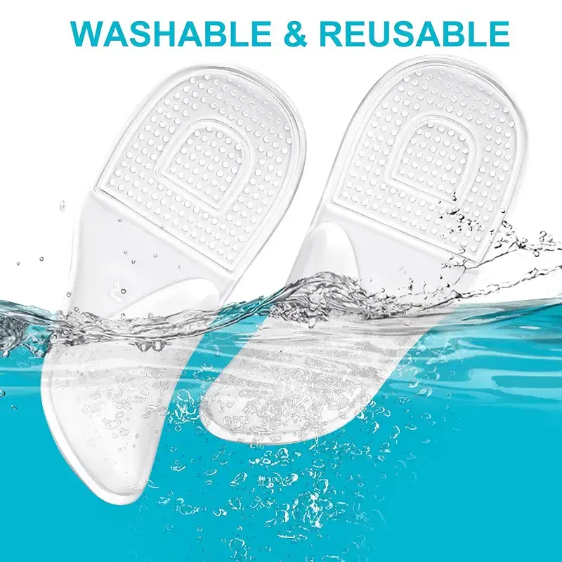 2 Pairs Gel Arch Support Gel Arch Pads for Plantar Fasciitis Relief High Arch Low Arch — pack of 2