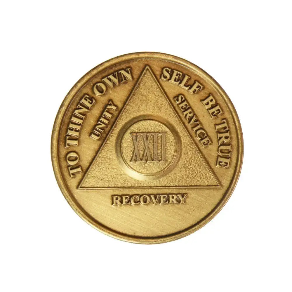 22 Year Bronze AA (Alcoholics Anonymous) - Sober / Sobriety / Birthday / Anniversary / Recovery / Medallion / Coin / Chip