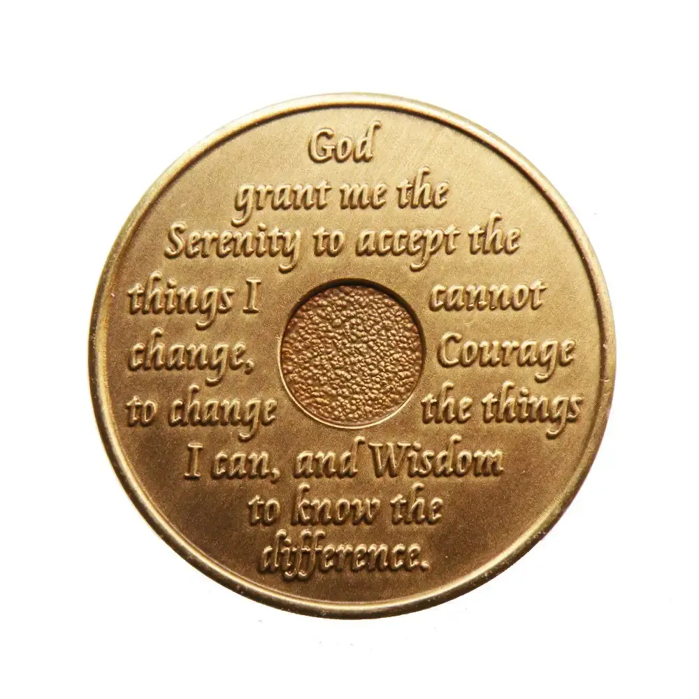 24 Hour Bronze AA (Alcoholics Anonymous) - Sober / Sobriety / Birthday / Anniversary / — KNOWAIR
