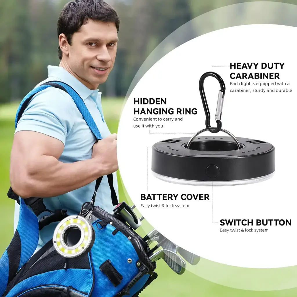 2Pcs Golf Hole Lights Glow Golf Hole LED Glowing with Carabiner, Kailund LED Light Up — kailund