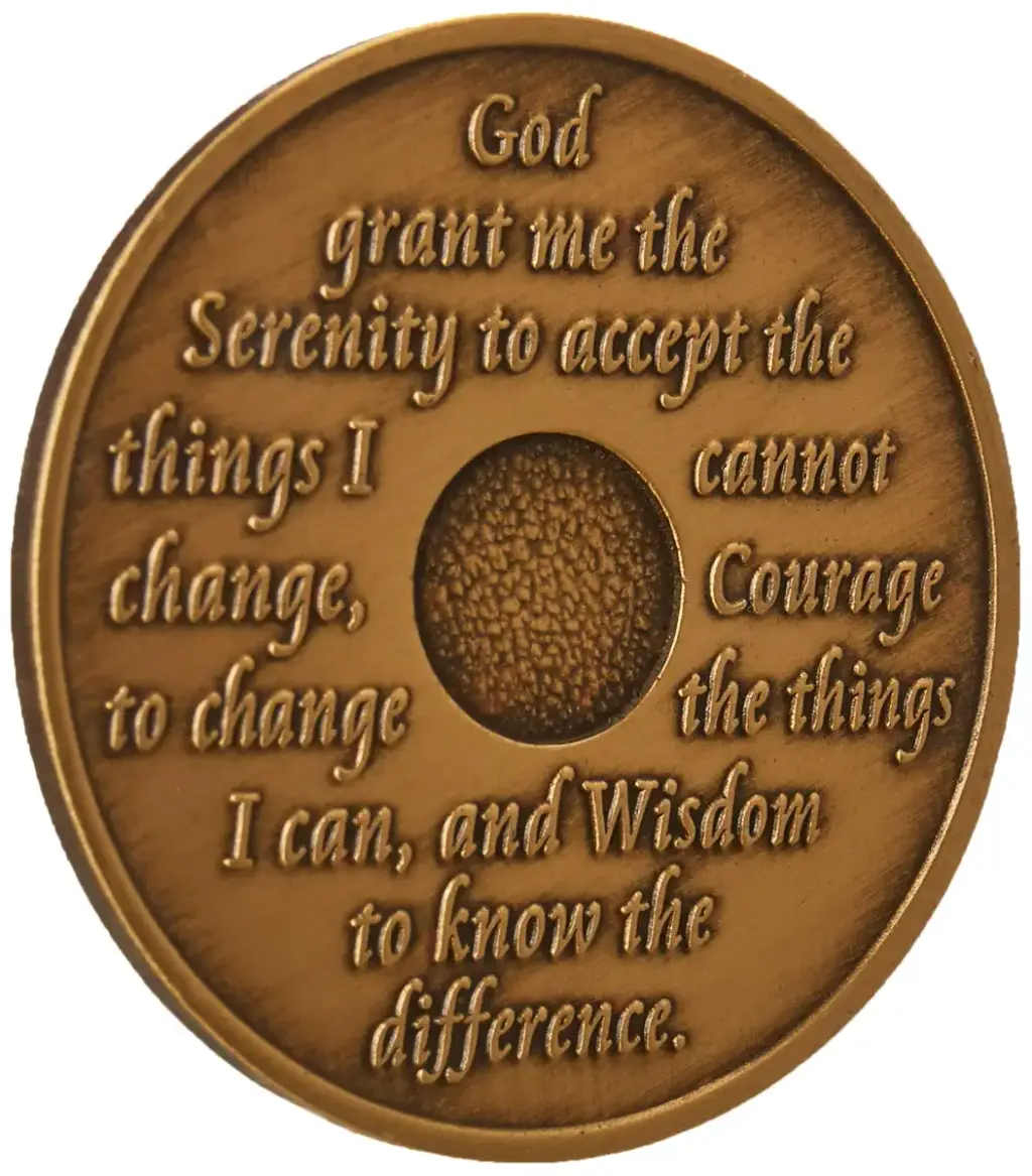 3 Year Bronze AA (Alcoholics Anonymous) - Sober / Sobriety / Birthday / Anniversary / — AES INDUSTRIES