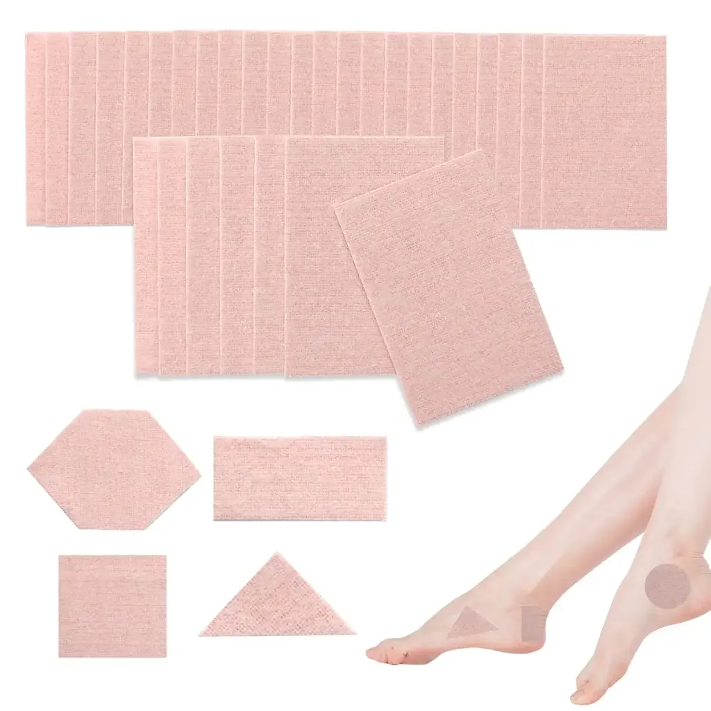 30PCS Moleskin Tape Moleskin Pads for Feet Shoe Adhesive Moleskin Padding Blister Prevention Tape Blister Pads Anti-wear Heel Pads for Boots Hiking Reduce Friction Pain