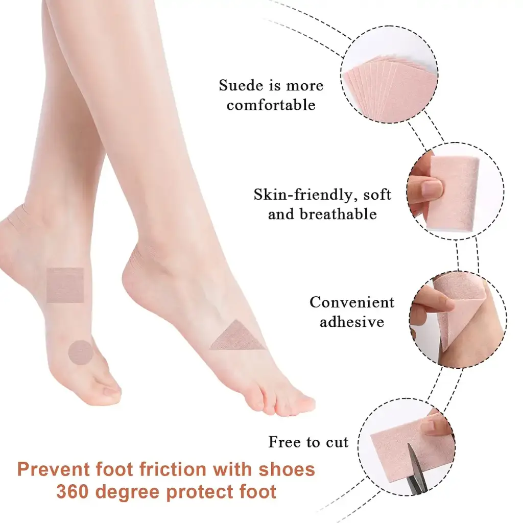 30PCS Moleskin Tape Moleskin Pads for Feet Shoe Adhesive Moleskin Padding Blister — pack of 30