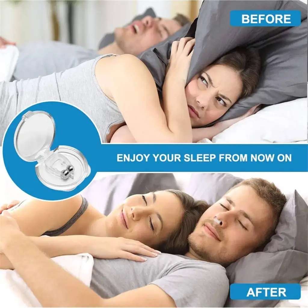 4 PCS Latest Clipple Anti snoring Device Silicone Magnetic Anti Snore Nose Clip — pack of 4