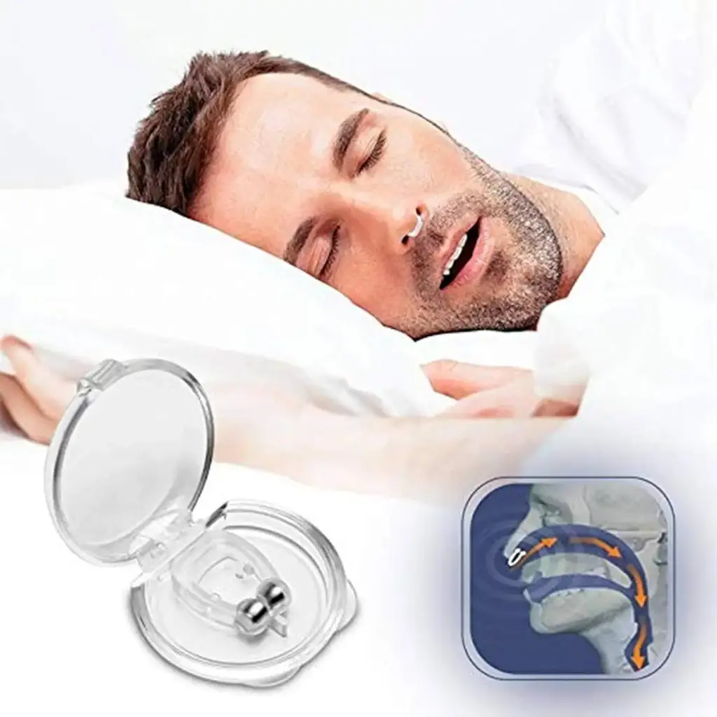 4 PCS Latest Clipple Anti snoring Device Silicone Magnetic Anti Snore Nose Clip — pack of 4