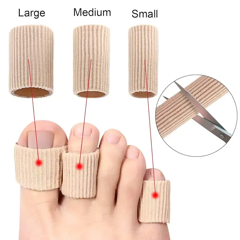 5 Pieces Toe Tubes Sleeves Toe Cushion Multi Size Toe Protectors Soft Corn Gel Pad — Topical