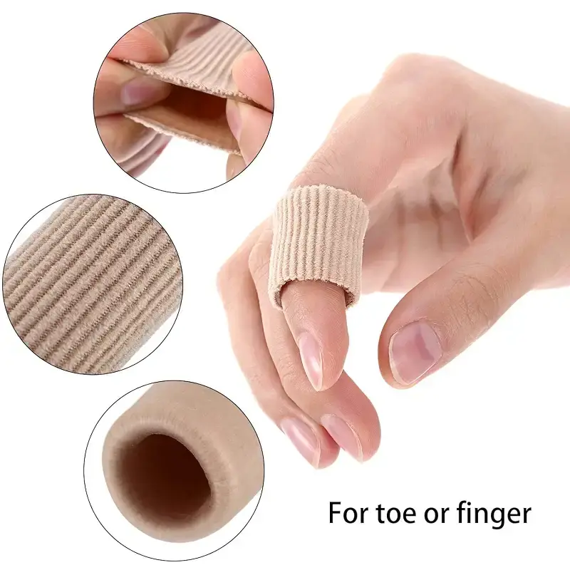 5 Pieces Toe Tubes Sleeves Toe Cushion Multi Size Toe Protectors Soft Corn Gel Pad — Body Support