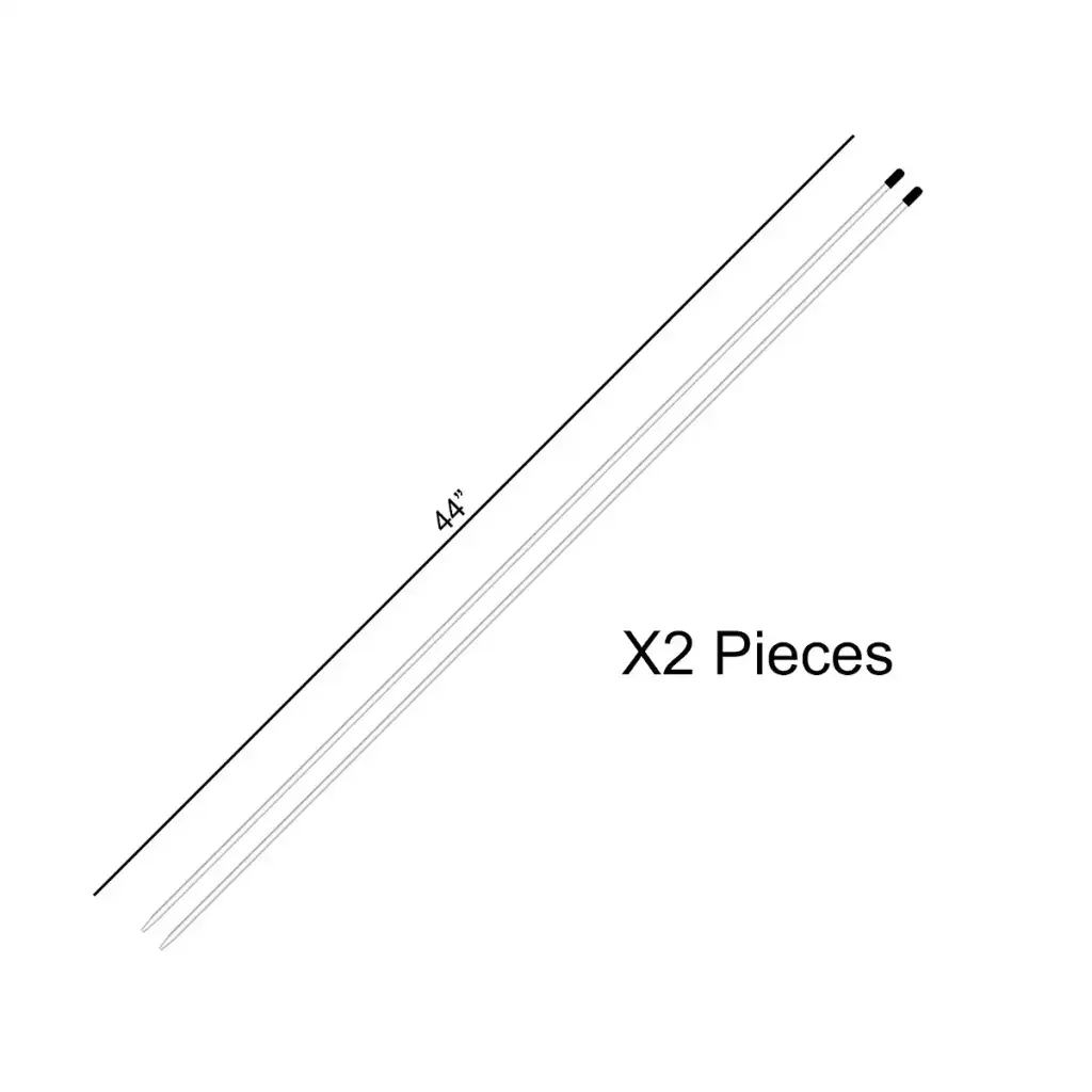 A Swing Alignment Rods 2-Pack by David Leadbetter (MoRodz) White — pack of 2