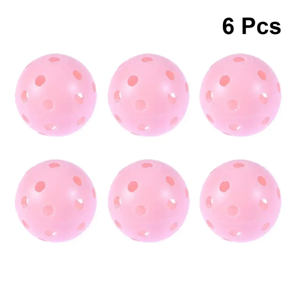 Abaodam 6pcs Plastic Golf Training Balls Airflow Hollow Golf Balls for Driving Range Home — Abaodam