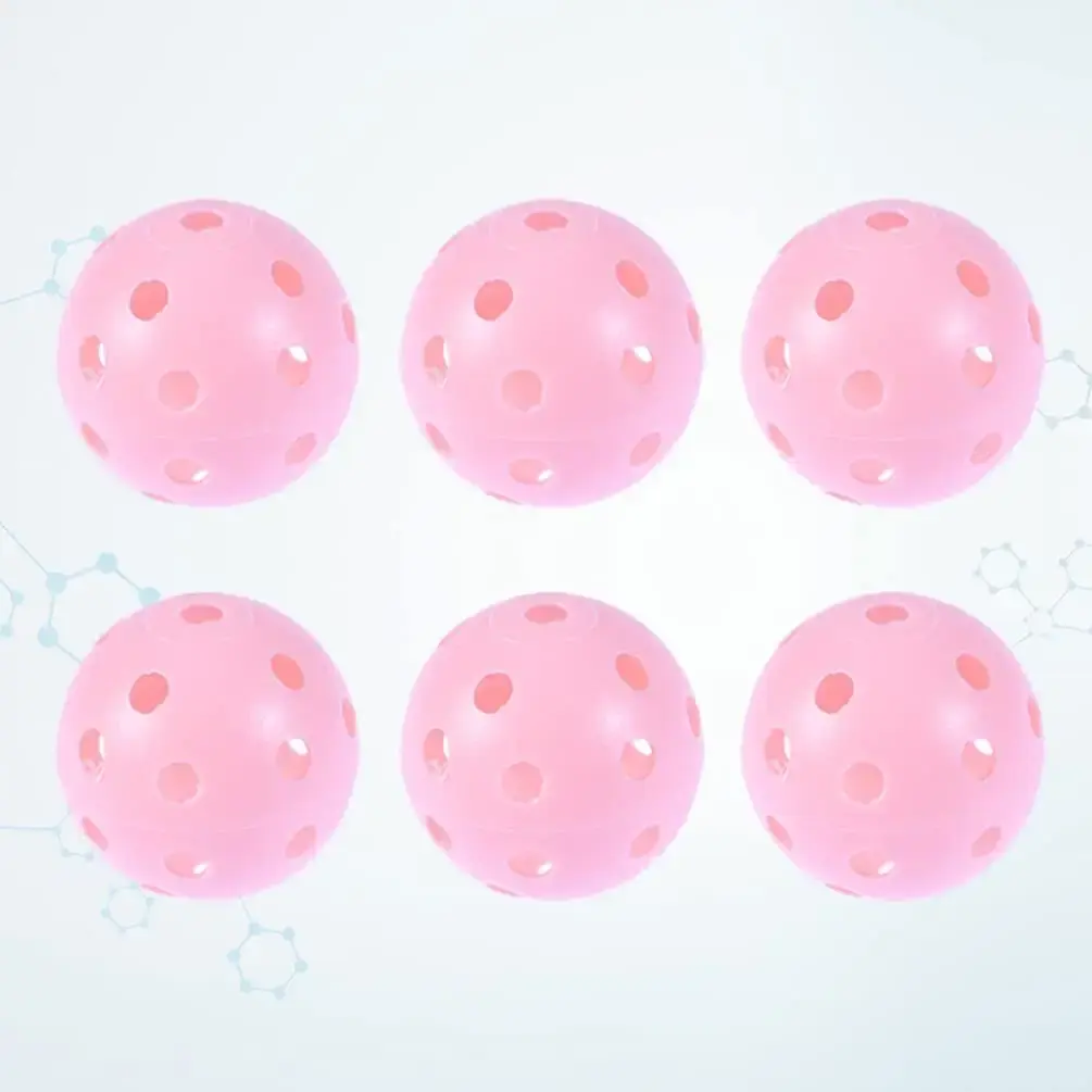 Abaodam 6pcs Plastic Golf Training Balls Airflow Hollow Golf Balls for Driving Range Home — Abaodam