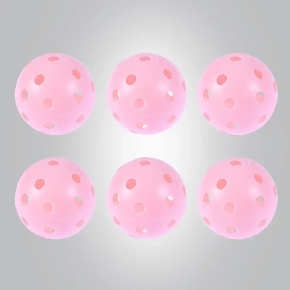 Abaodam 6pcs Plastic Golf Training Balls Airflow Hollow Golf Balls for Driving Range Home — pack of 6