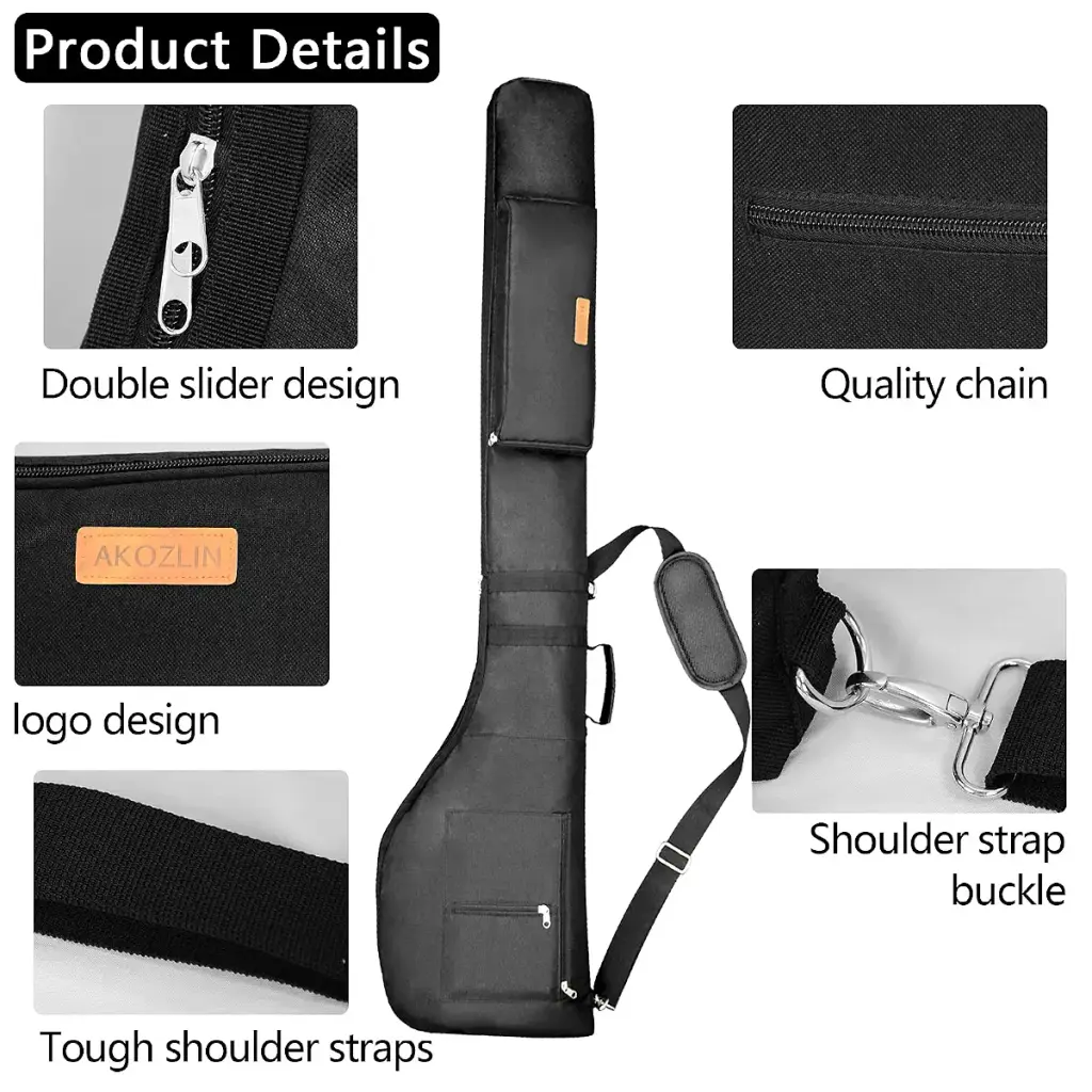 AKOZLIN Golf Carry Bag 8-10 Golf Clubs Lightweight Foldable Travel Golf Case with Strap — AKOZLIN