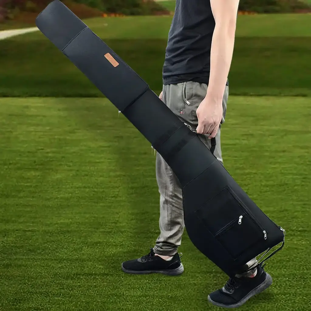 AKOZLIN Golf Carry Bag 8-10 Golf Clubs Lightweight Foldable Travel Golf Case with Strap — Golf