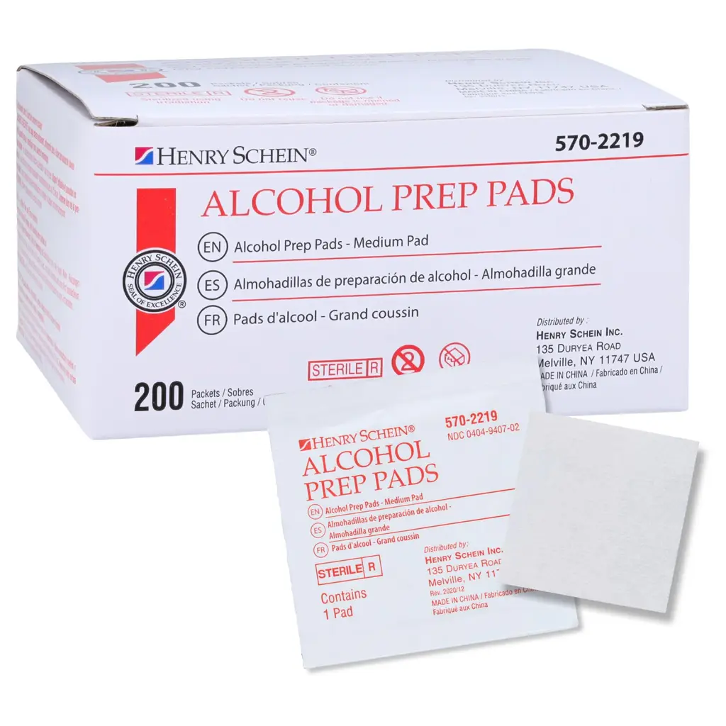 Alcohol Prep Pads Medium 2-ply Sterile Pack of 200 1 Count (Pack of 200)