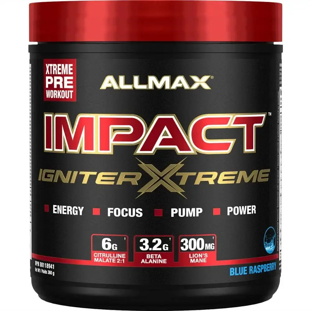 ALLMAX Nutrition - Impact Igniter Xtreme Pre Workout Powder - with Citrulline Malate Beta - Alanine Caffeine Taurine and