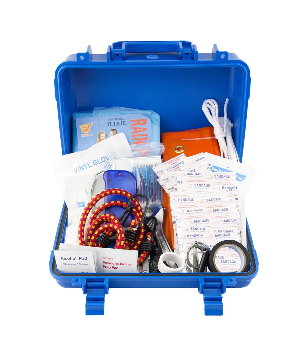 Always Prepared Marine First Aid Kit - Waterproof Storage Case with First Aid Kit & Emergency Survival Supplies - Ideal for Boats Sailing and Coastal Guard Approved