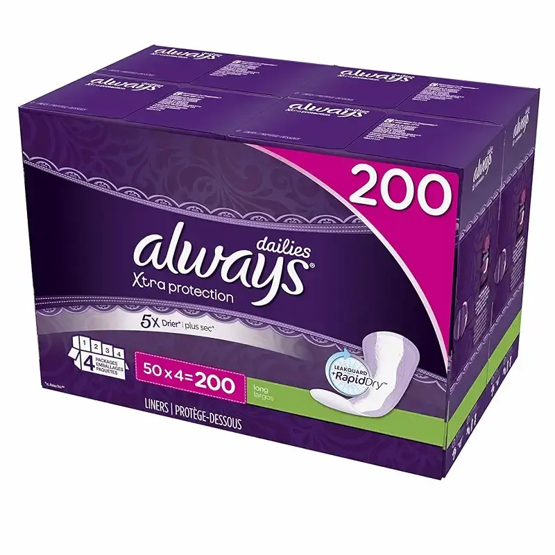 Always Xtra Protection Pantiliners - 200 Count 200 Count (Pack of 1)