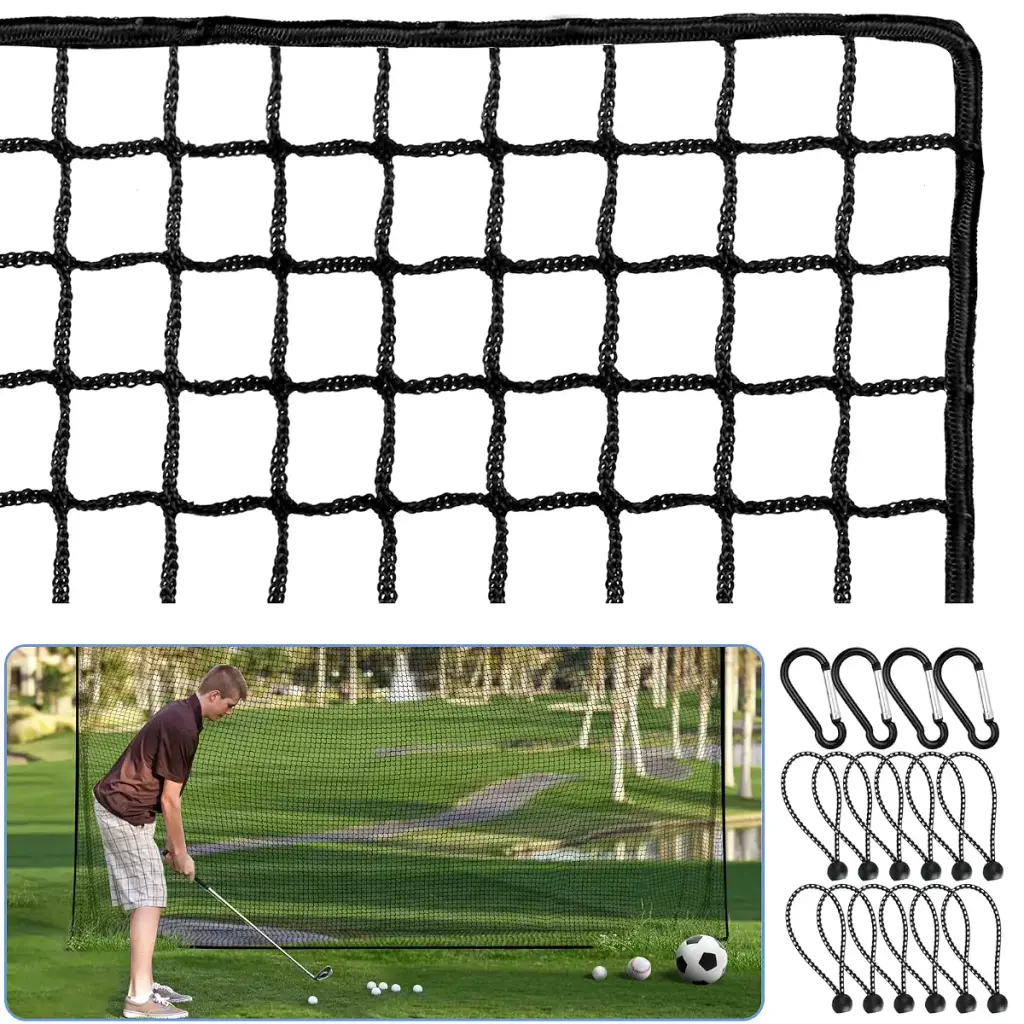 Amazgolf Golf Net, Sports Practice Barrier Net, Heavy Duty Ball Hitting Golf Netting, DIY Adjustable Ball Net 10*10ft