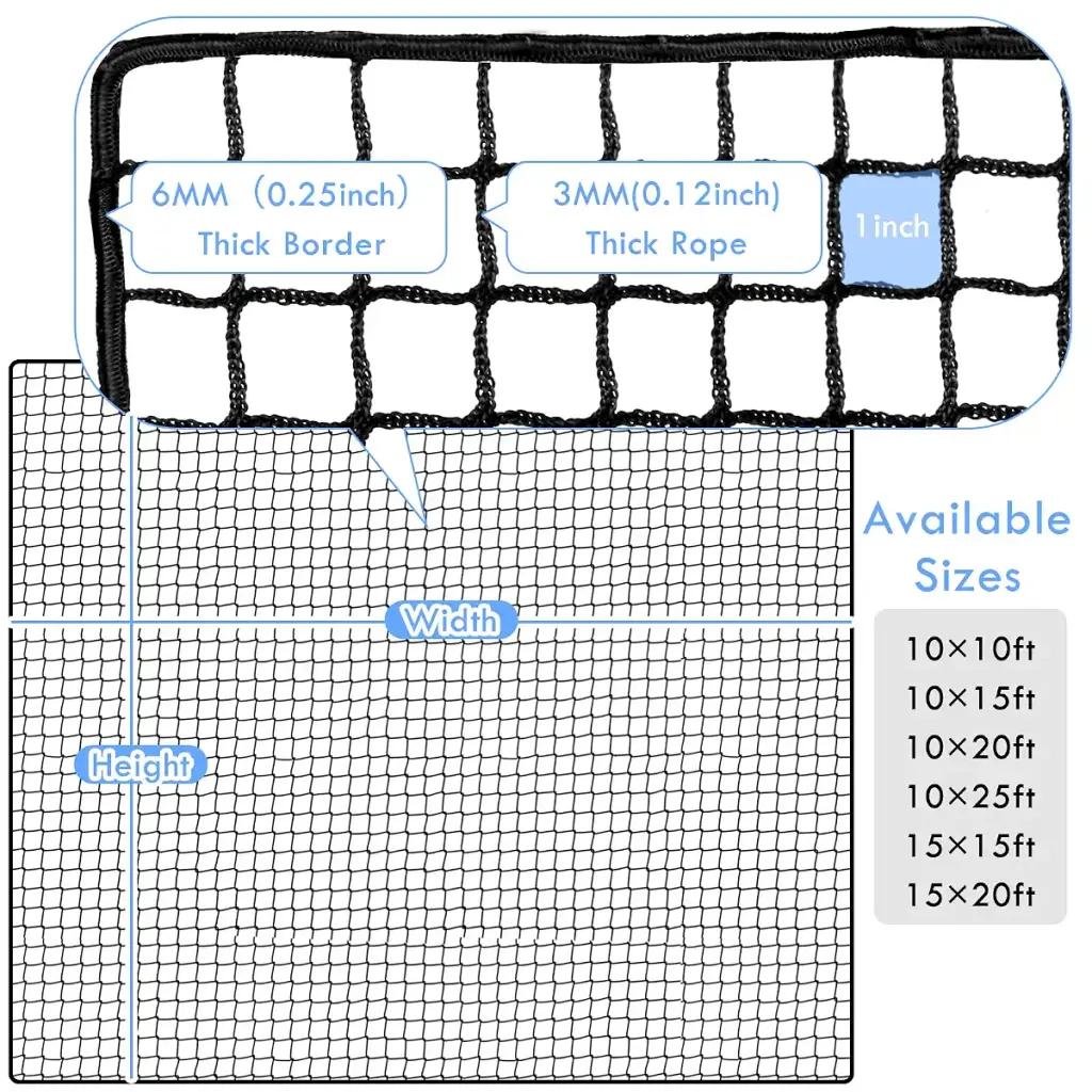 Amazgolf Golf Net, Sports Practice Barrier Net, Heavy Duty Ball Hitting Golf Netting, DIY — amazgolf