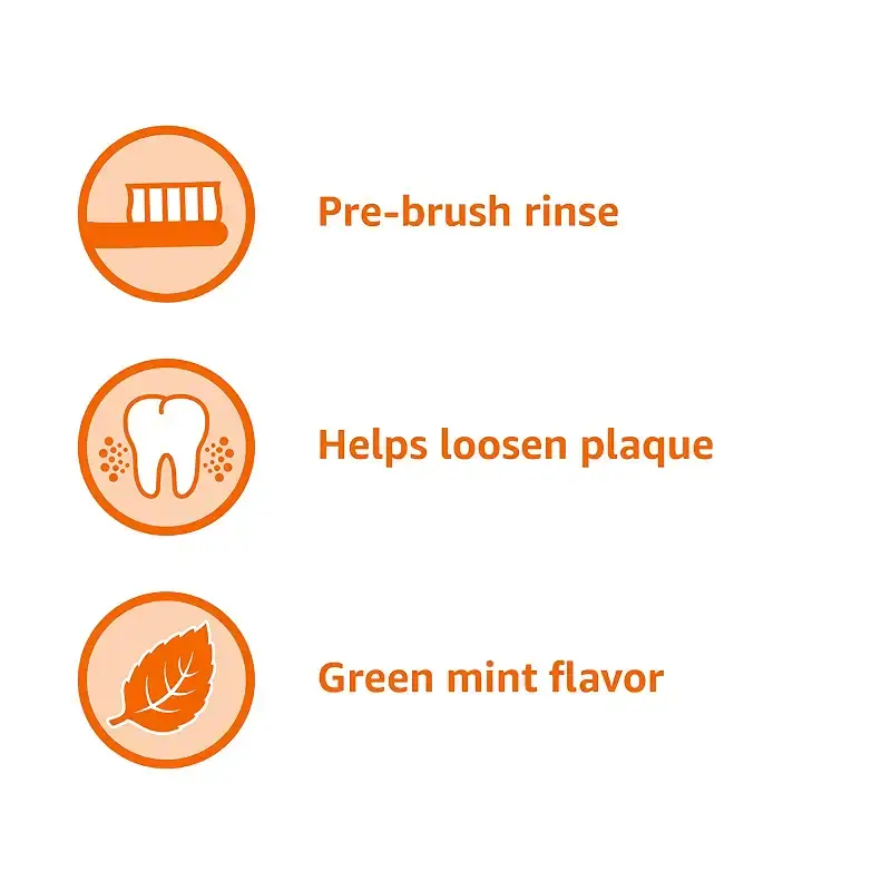 Amazon Basics Pre-Brush Dental Rinse, Green Mint, 24 Fluid Ounces, 1-Pack (Previously — Oral Care