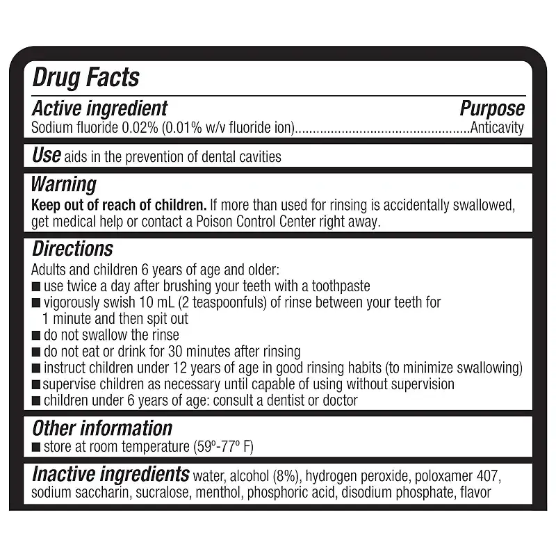 Amazon Basics Whitening Anticavity Mouthwash, 16 Fluid Ounces, 1-Pack (Previously Solimo) — 16 fl oz