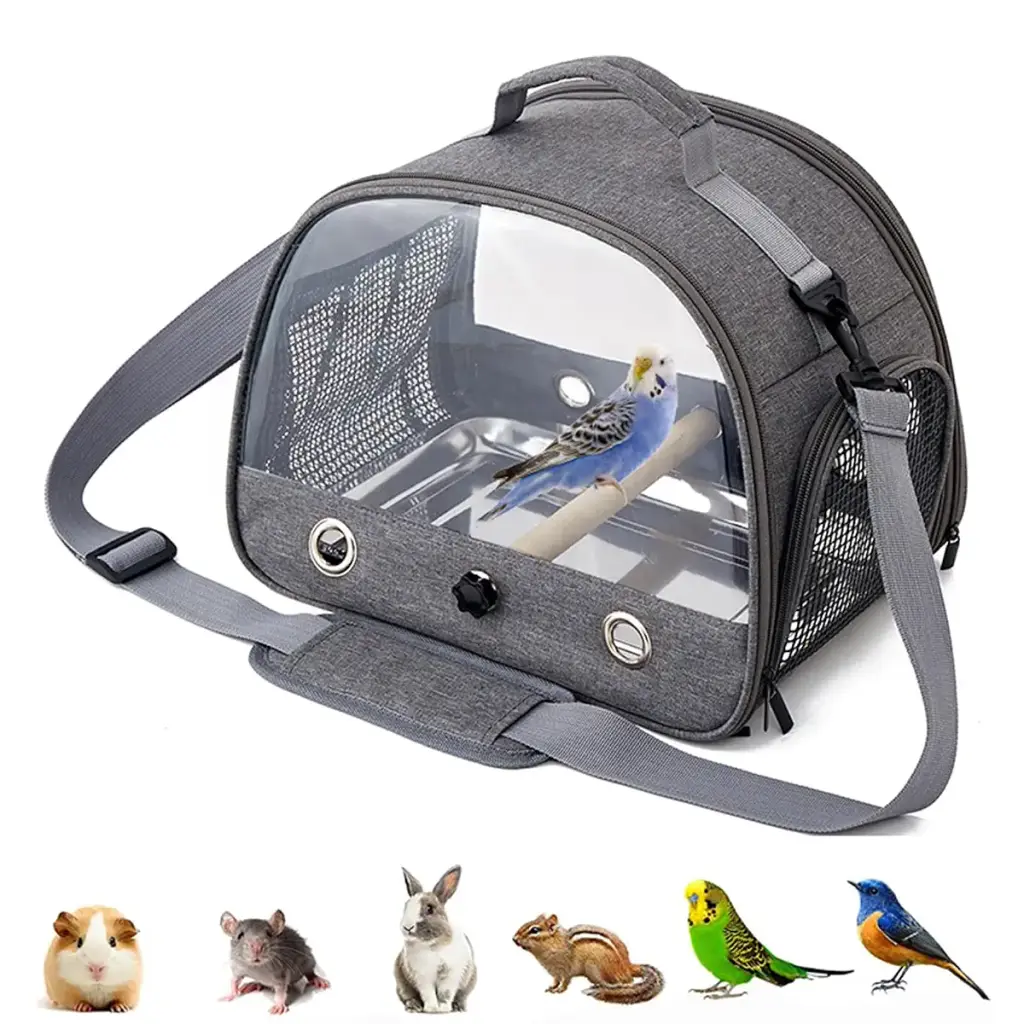 Ameurey Bird Carrier Small Bird Travel Carrier Cage with Stand Small Bird Cage for Travel — Ameurey