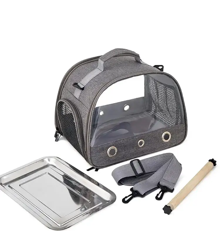 Ameurey Bird Carrier Small Bird Travel Carrier Cage with Stand Small Bird Cage for Travel — Ameurey