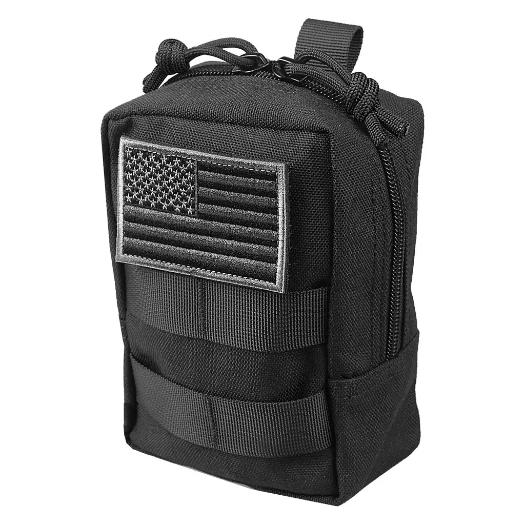 AMYIPO MOLLE Pouch Multi-Purpose Compact Tactical Waist Bags Small Utility Pouch Black Small Pouch -1