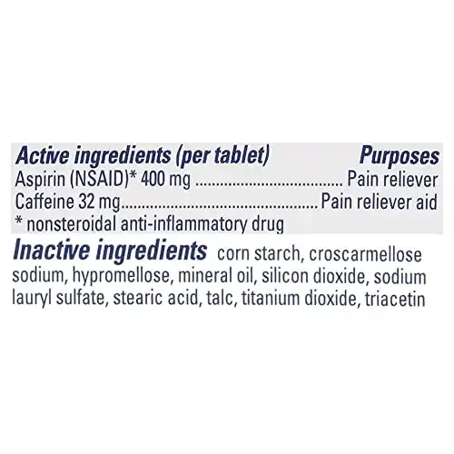 Anacin Fast Pain Relief, Aspirin + Caffeine Pain Reliever, 100 coated tablets — Oral Care