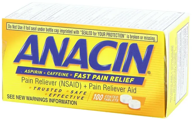 Anacin Fast Pain Relief, Aspirin + Caffeine Pain Reliever, 100 coated tablets — Oral Care