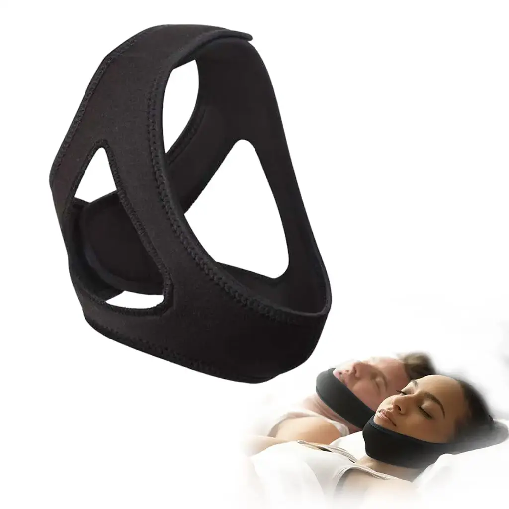 Anti Snore Chin Strap Professional Adjustable Strap Snoring Reduce Solution for Snoring Snore Stopper Breathable Sleep Aid for Men and Women