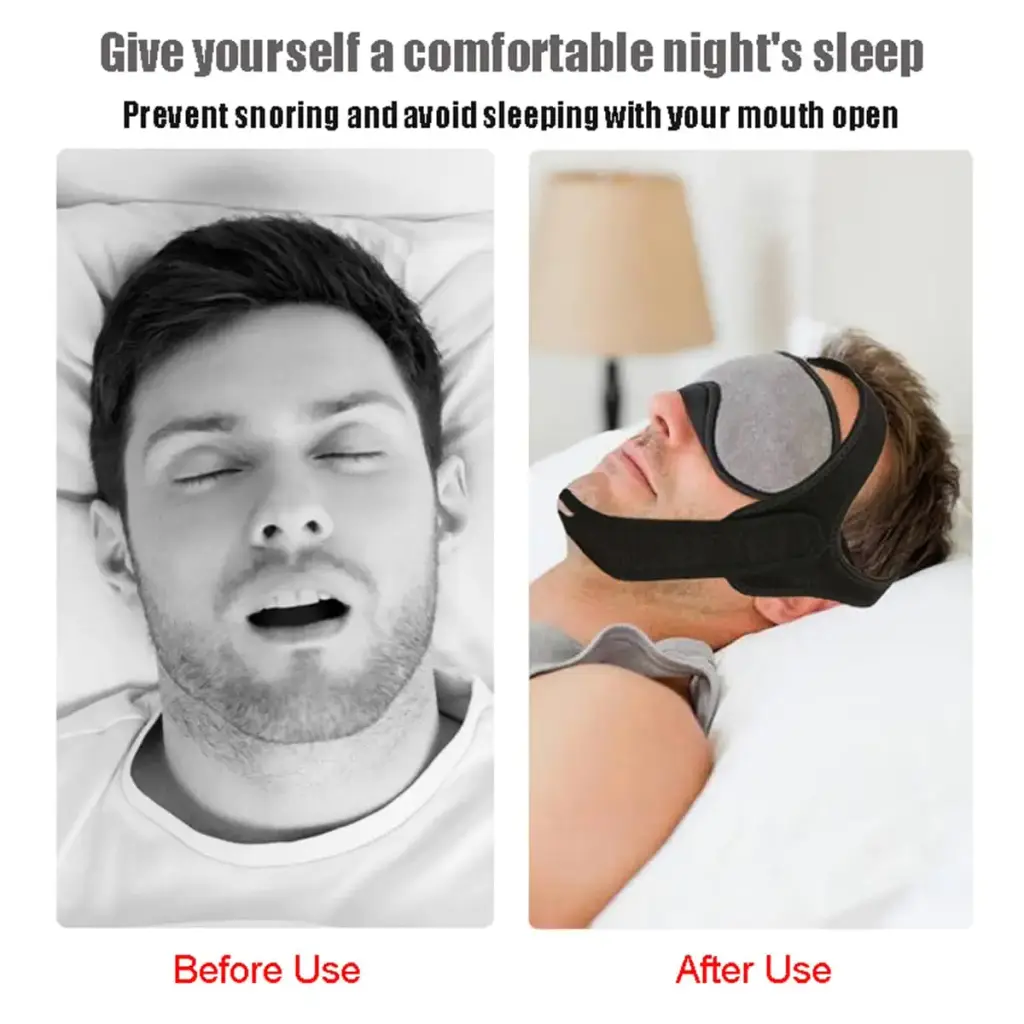 Anti Snoring Chin Strap Adjustable Breathable Stop Snoring Device Chin Strap with Jaw — Sleep Wellness