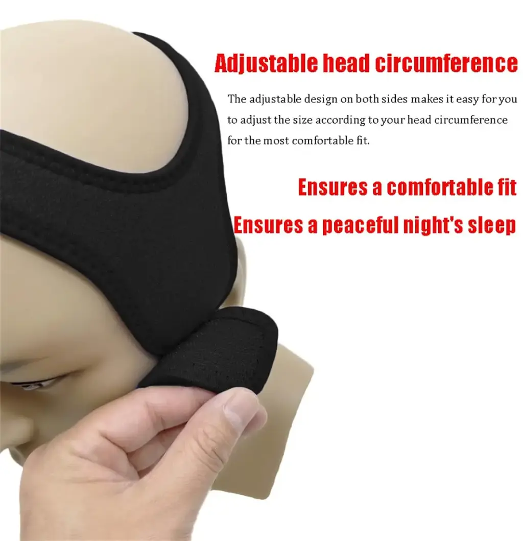 Anti Snoring Chin Strap Adjustable Breathable Stop Snoring Device Chin Strap with Jaw — Sleep Wellness