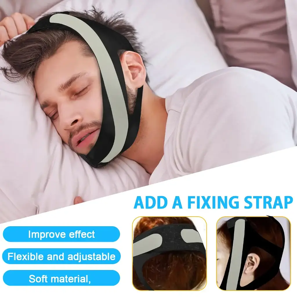 Anti Snoring Chin Strap for CPAP Users Adjustable and Breathable Chin Strap-Keep Mouth — Sleep Wellness