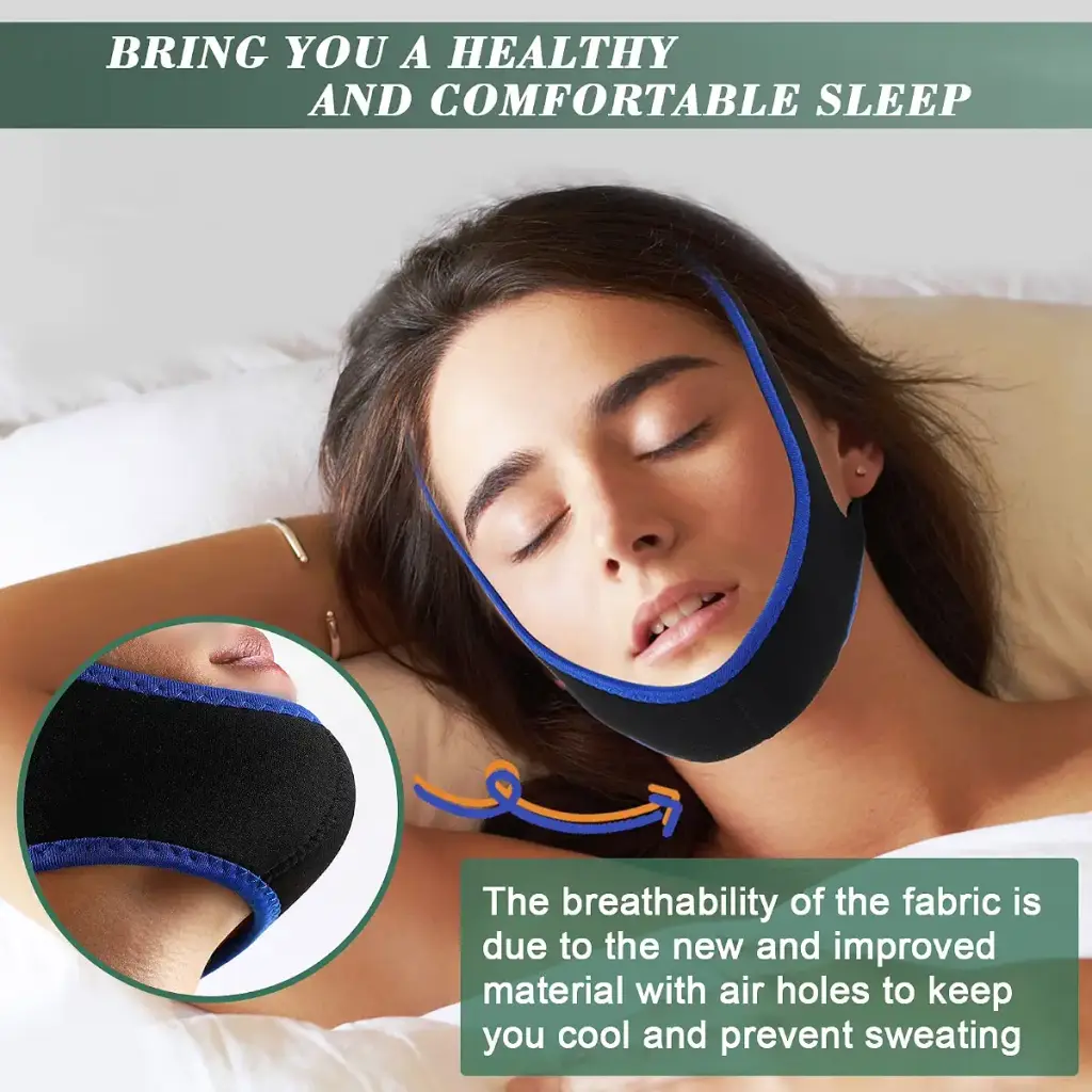 Anti Snoring Chin Strap for Sleep Apnea Adjustable and Breathable Chin Strap for Cpap — Sleep Wellness