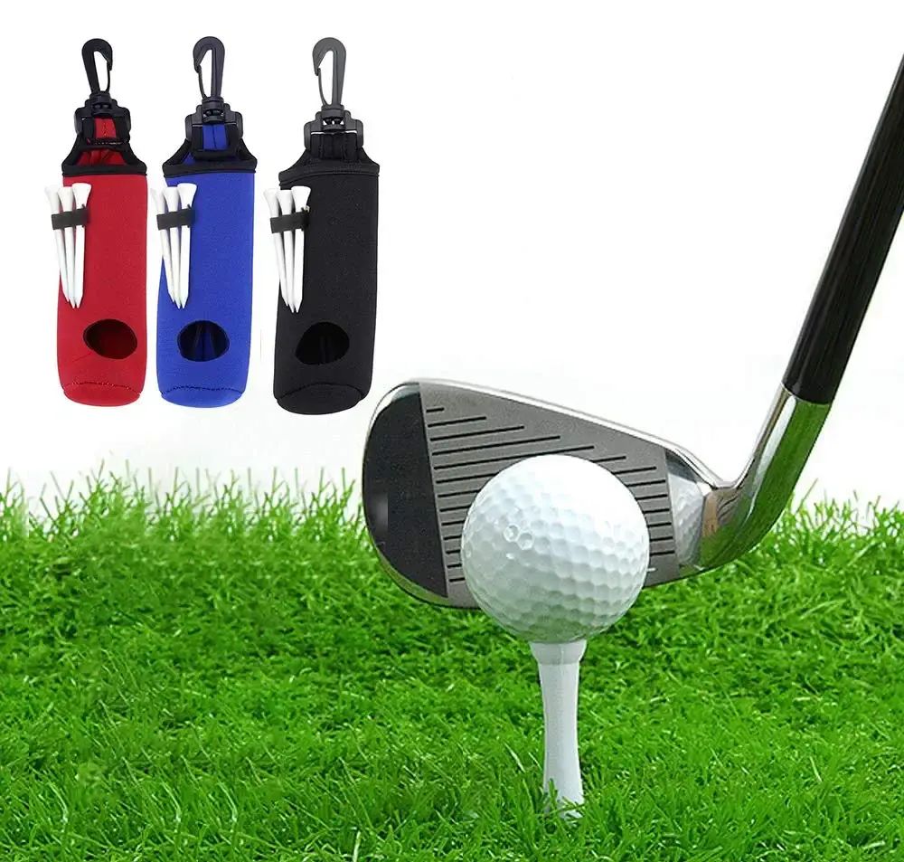 ASENVER 2 Pack Golf Ball Carry Bag Golf Tee Holder Pouch with Light Weight Hook Portable — ASENVER
