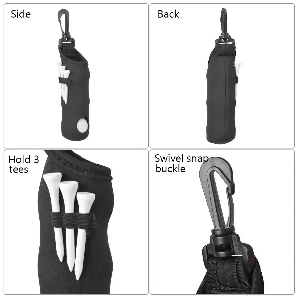 ASENVER 2 Pack Golf Ball Carry Bag Golf Tee Holder Pouch with Light Weight Hook Portable — ASENVER