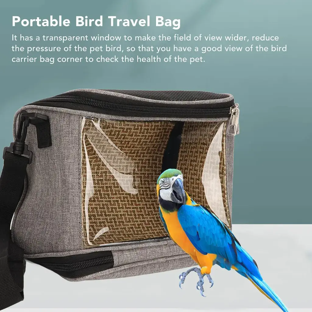 ASHATA Bird Travel Bag Bird Carrier Travel Cage Portable Bird Pet Carrier Transparent — ASHATA
