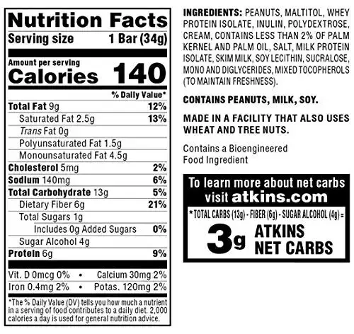 Atkins Endulge Bar Peanut Caramel Cluster -- 1.2oz 5 Bars — Bar