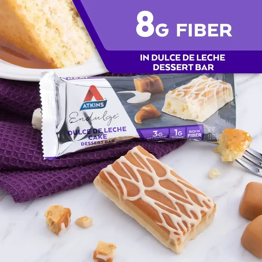 Atkins Endulge Treat Dessert Bar Dulce De Leche Cake 5 Count — pack of 5