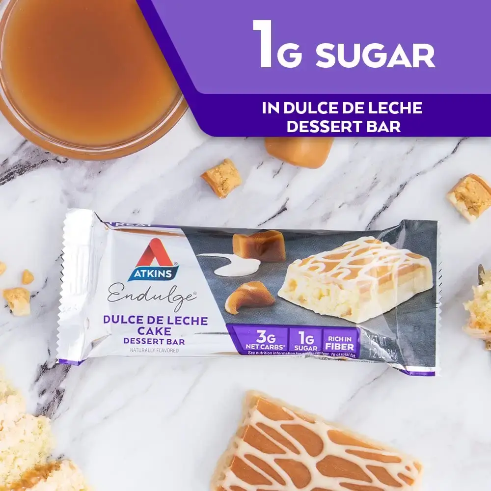 Atkins Endulge Treat Dessert Bar Dulce De Leche Cake 5 Count — pack of 5